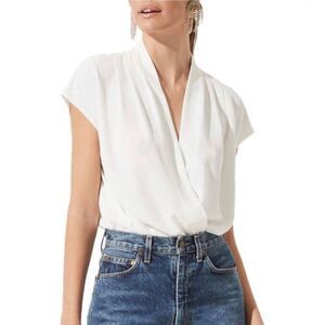 Astr The Label Wrap front Bodysuit